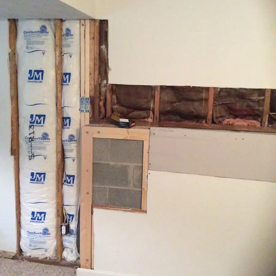 Wall insulation replacement during Contents Cleaning & Restoration in North Ogden